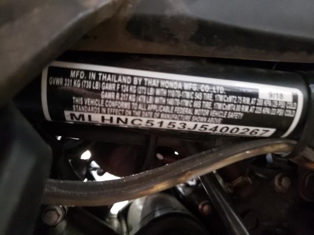 2018 HONDA CBR300 RA MLHNC5153J5400267