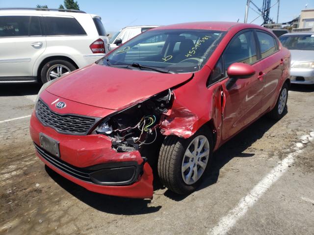 14 Kia Rio Lx 1 6l Gas Red Subasta Hayward Ca A Better Bid