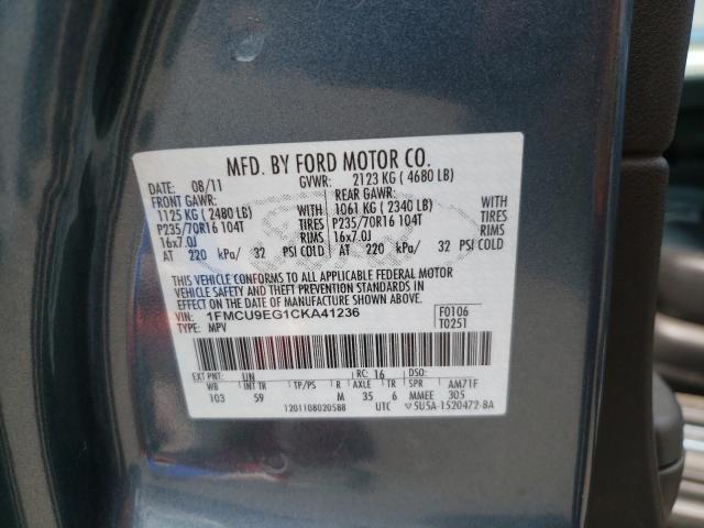 2012 FORD ESCAPE LTD 1FMCU9EG1CKA41236