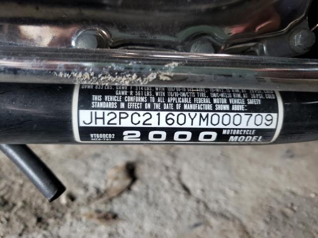 2000 HONDA VT600 CD2 JH2PC2160YM000709