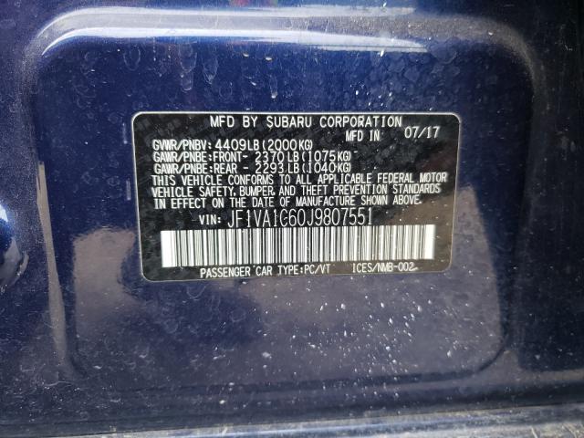 2018 SUBARU WRX PREMIU JF1VA1C60J9807551
