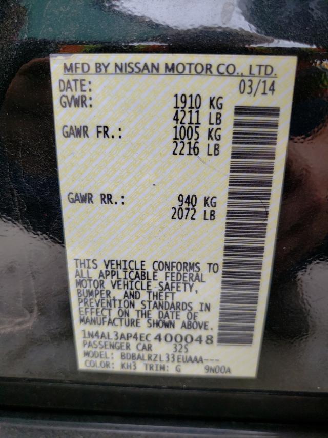 1N4AL3AP4EC400048 Nissan ALTIMA 2.5