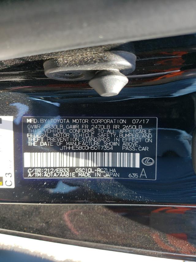 2017 LEXUS RC 350 JTHHE5BC0H5017354