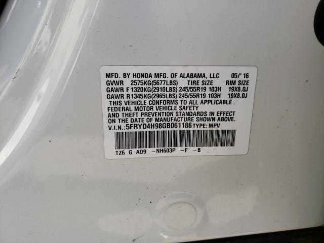2016 ACURA MDX ADVANC 5FRYD4H98GB061186