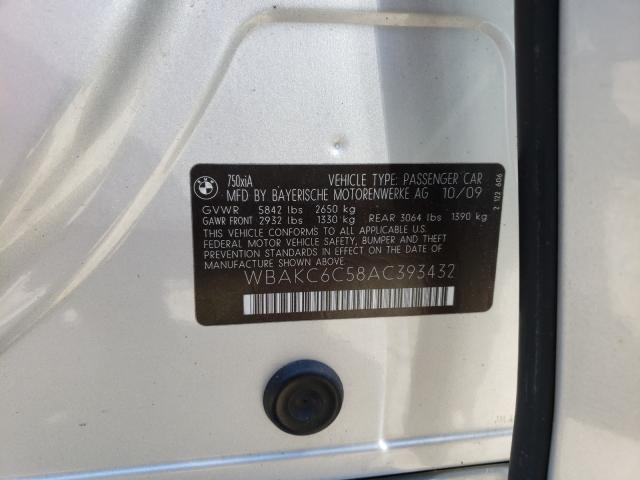 2010 BMW 750 I XDRI WBAKC6C58AC393432