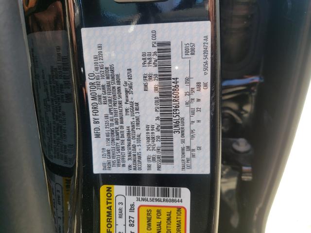 2020 LINCOLN MKZ RESERV 3LN6L5E96LR608644