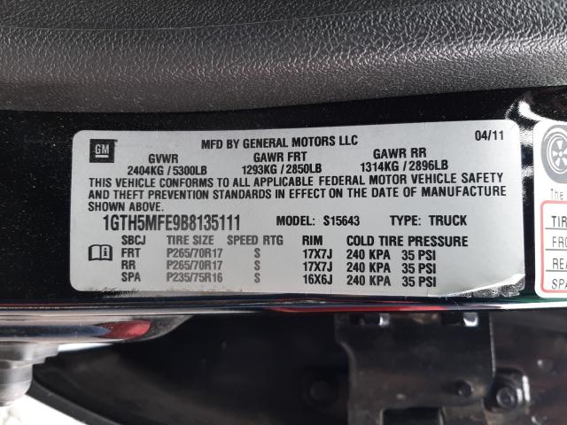2011 GMC CANYON SLE 1GTH5MFE9B8135111