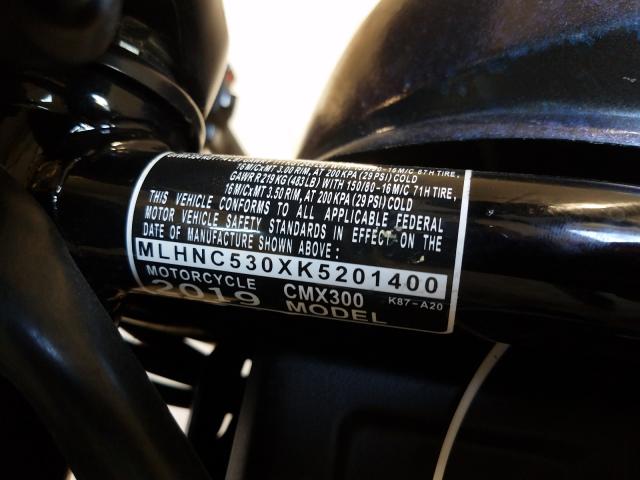 2019 HONDA CMX300 MLHNC530XK5201400