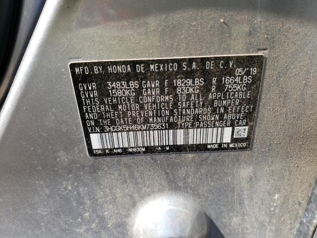 2019 HONDA FIT LX 3HGGK5H46KM735631
