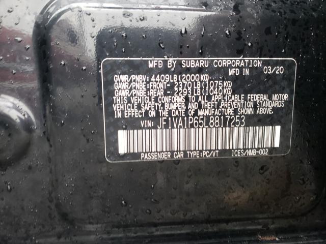 2020 SUBARU WRX LIMITE JF1VA1P65L8817253