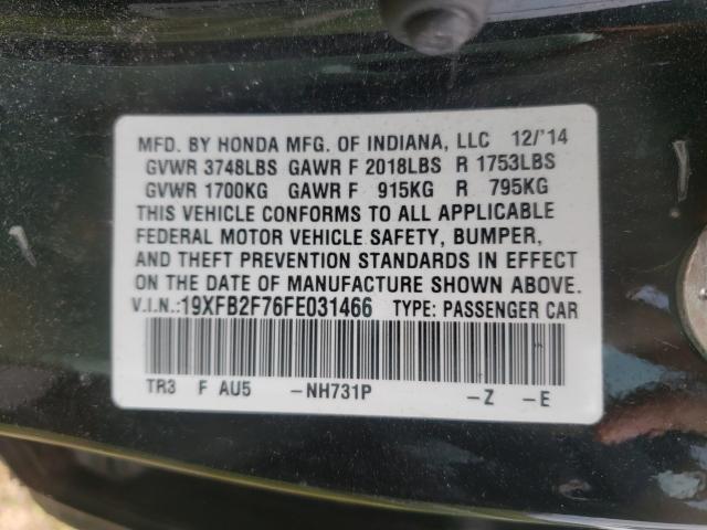 2015 HONDA CIVIC SE 19XFB2F76FE031466