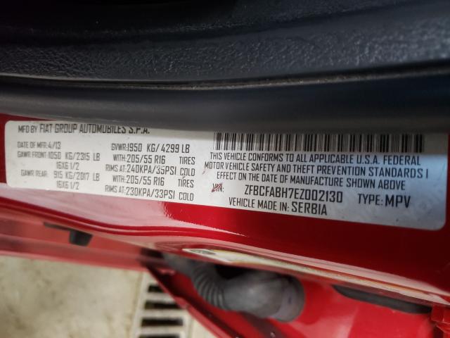 2014 FIAT 500L EASY ZFBCFABH7EZ002130