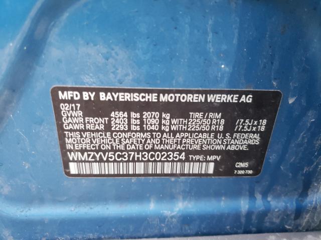2017 MINI COOPER COU WMZYV5C37H3C02354