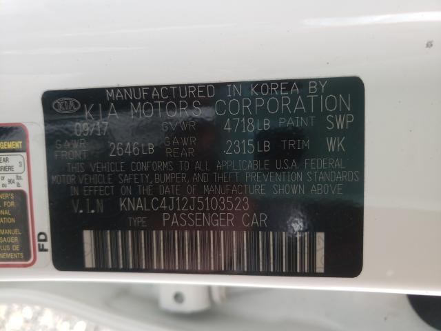 2018 KIA CADENZA LU KNALC4J12J5103523