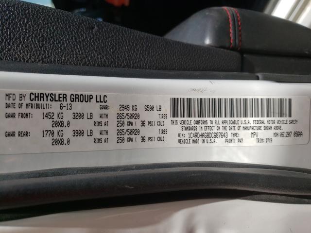 2013 DODGE DURANGO SX 1C4RDHAG8DC687643