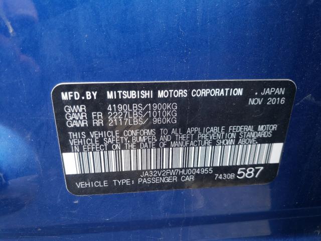 2017 MITSUBISHI LANCER ES JA32V2FW7HU004955