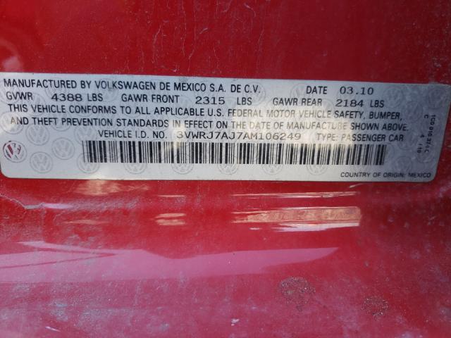 2010 VOLKSWAGEN JETTA WOLF 3VWRJ7AJ7AM106249