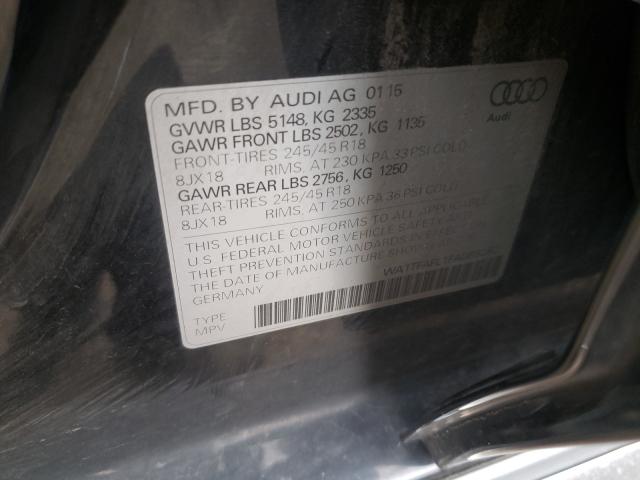 2015 AUDI A4 ALLROAD WA1TFAFL1FA088282