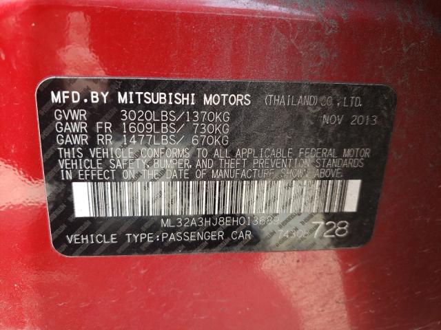 2014 MITSUBISHI MIRAGE DE ML32A3HJ8EH013689