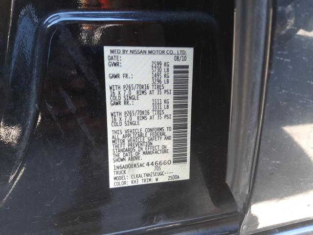 2010 NISSAN FRONTIER C 1N6AD0ER5AC446660