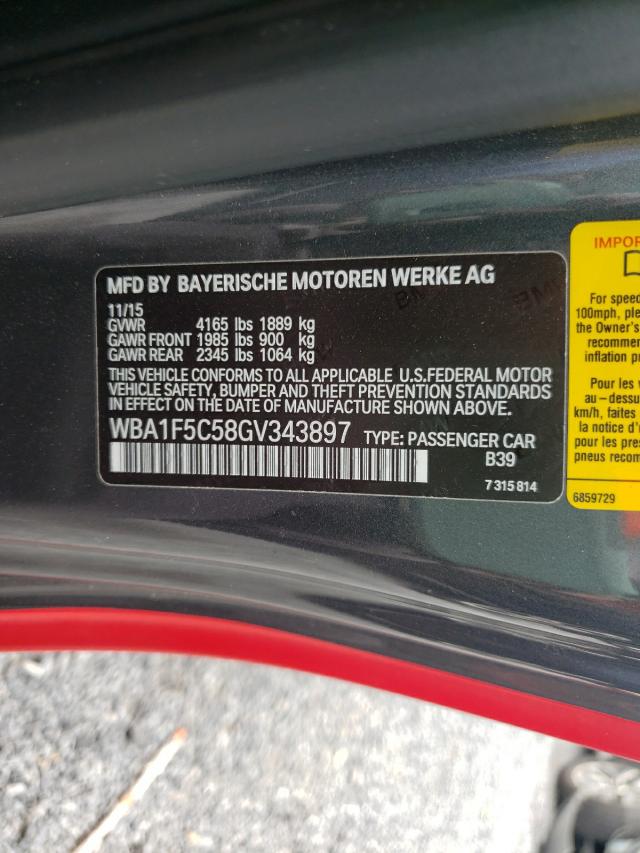 2016 BMW 228 I WBA1F5C58GV343897