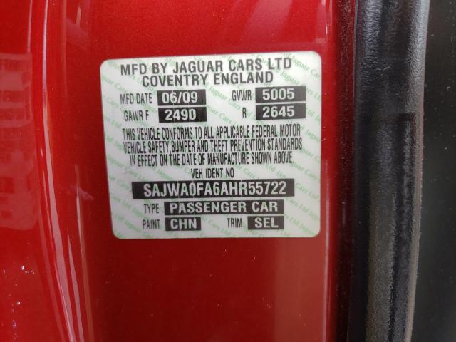 2010 JAGUAR XF LUXURY SAJWA0FA6AHR55722