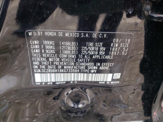 2019 HONDA HR-V SPORT 3CZRU6H18KG733594