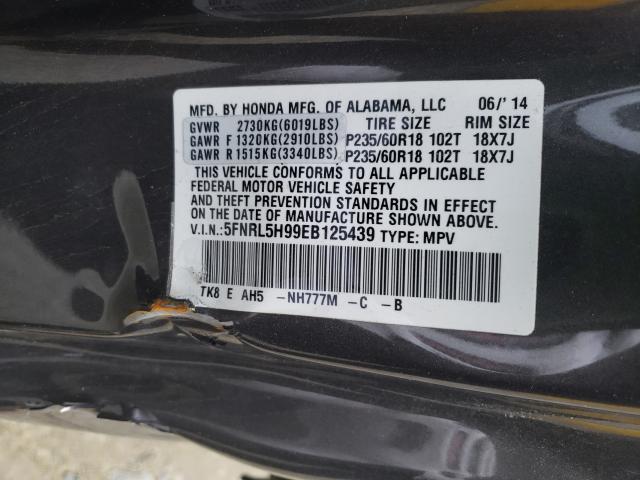 2014 HONDA ODYSSEY TO 5FNRL5H99EB125439