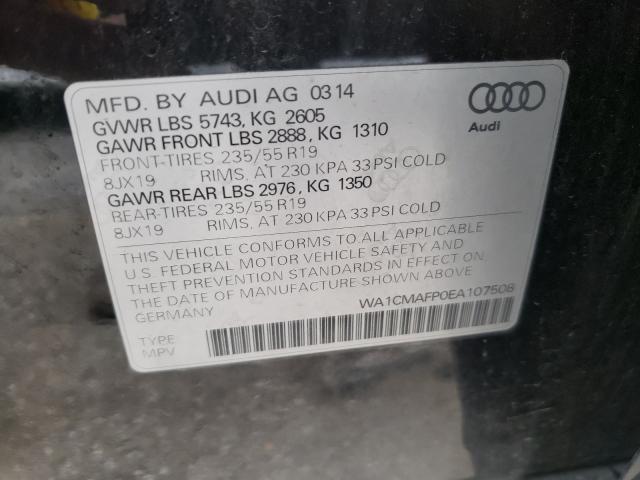 2014 AUDI Q5 TDI PRE WA1CMAFP0EA107508
