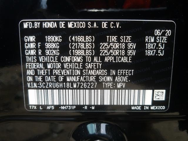 2020 HONDA HR-V SPORT 3CZRU6H18LM726227