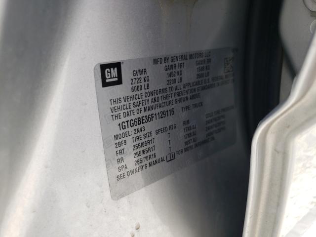 2015 GMC CANYON SLE 1GTG6BE36F1129116