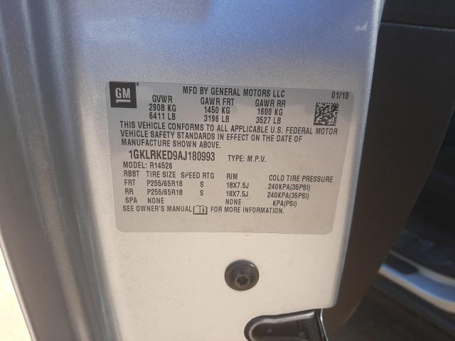 2010 GMC ACADIA SL 1GKLRKED9AJ180993