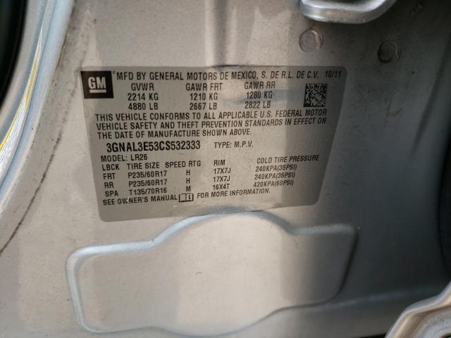 2012 CHEVROLET CAPTIVA SP 3GNAL3E53CS532333