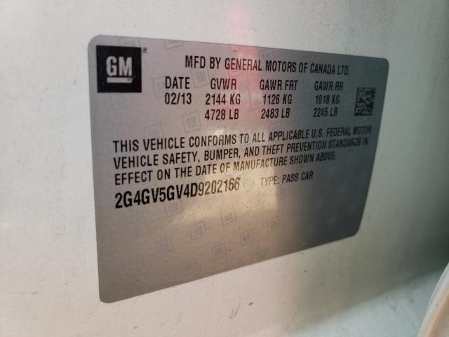 2013 BUICK REGAL GS 2G4GV5GV4D9202166