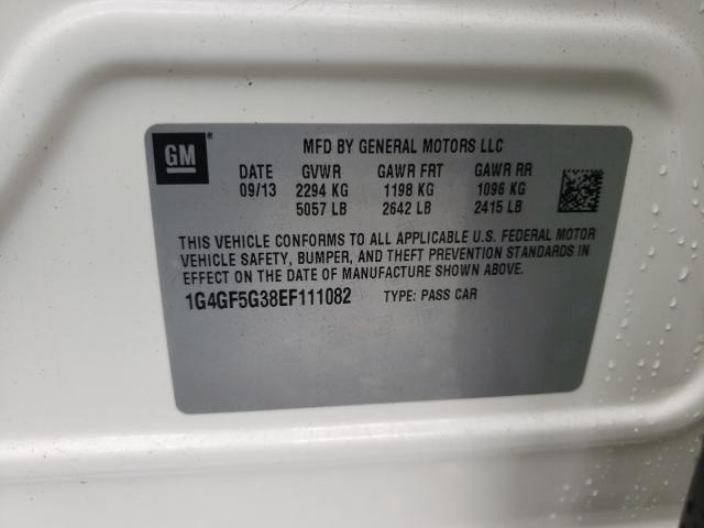 2014 BUICK LACROSSE T 1G4GF5G38EF111082