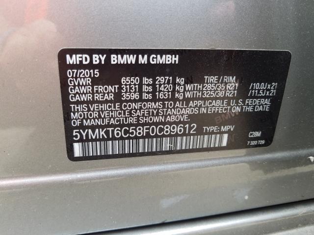 2015 BMW X5 M 5YMKT6C58F0C89612
