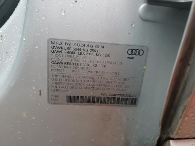 2014 AUDI SQ5 PREMIU WA1CGAFP3EA078237