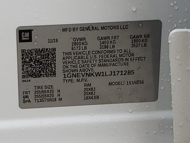 2020 CHEVROLET TRAVERSE H 1GNEVNKW1LJ171285