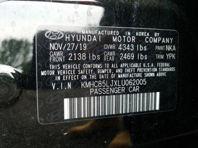 2020 HYUNDAI IONIQ LIMI KMHC85LJXLU062005