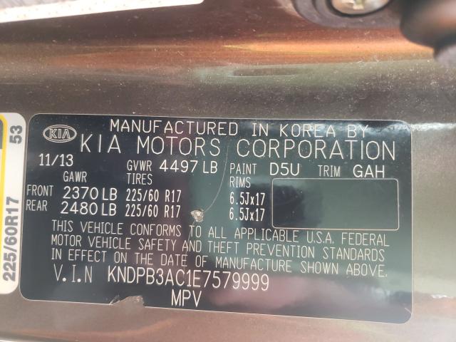 2014 KIA SPORTAGE B KNDPB3AC1E7579999