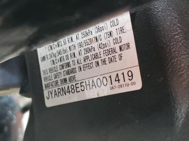 2017 YAMAHA FZ10 JYARN48E5HA001419