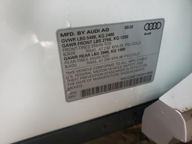 2021 AUDI Q5 PRESTIG WA1CAAFY3M2010085