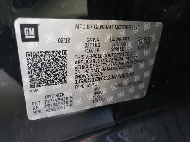 2018 GMC YUKON SLT 1GKS1BKC2JR280000