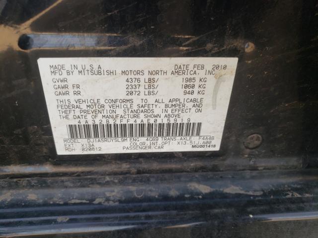 2010 MITSUBISHI GALANT FE 4A32B2FF4AE015919