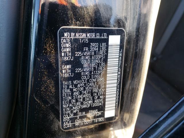 2015 NISSAN JUKE NISMO JN8DF5MR3FT200047