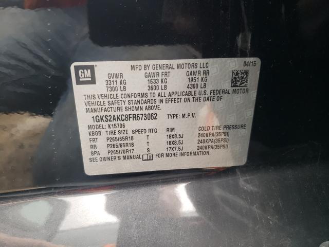 2015 GMC YUKON SLE 1GKS2AKC8FR673062