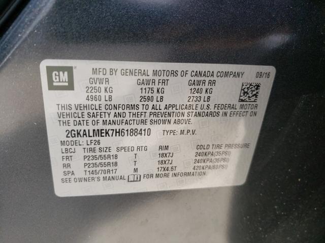 2017 GMC TERRAIN SL 2GKALMEK7H6188410