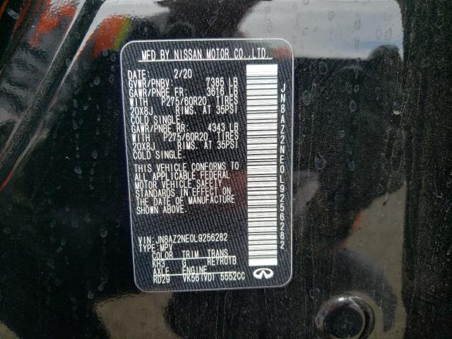 2020 INFINITI QX80 LUXE JN8AZ2NE0L9256282