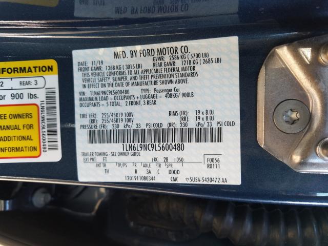 2020 LINCOLN CONTINENTA 1LN6L9NC9L5600480