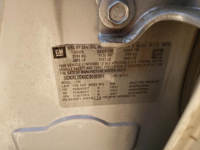 2012 CHEVROLET CAPTIVA SP 3GNAL2EK6CS606084